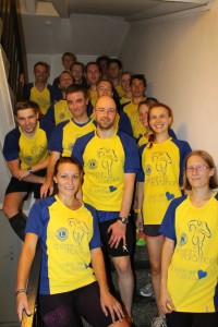 Das Team beim diesjährigen Treppenlauf im Hotel Mercure