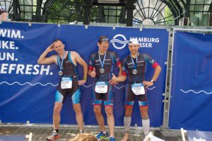 die Finisher Steffen, Eric, Manu (v.l.)