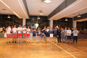 Die drei Gewinner-Teams des Turniers von links: "Baywatch", "10Balls" und die "Chemnitz Varlets"